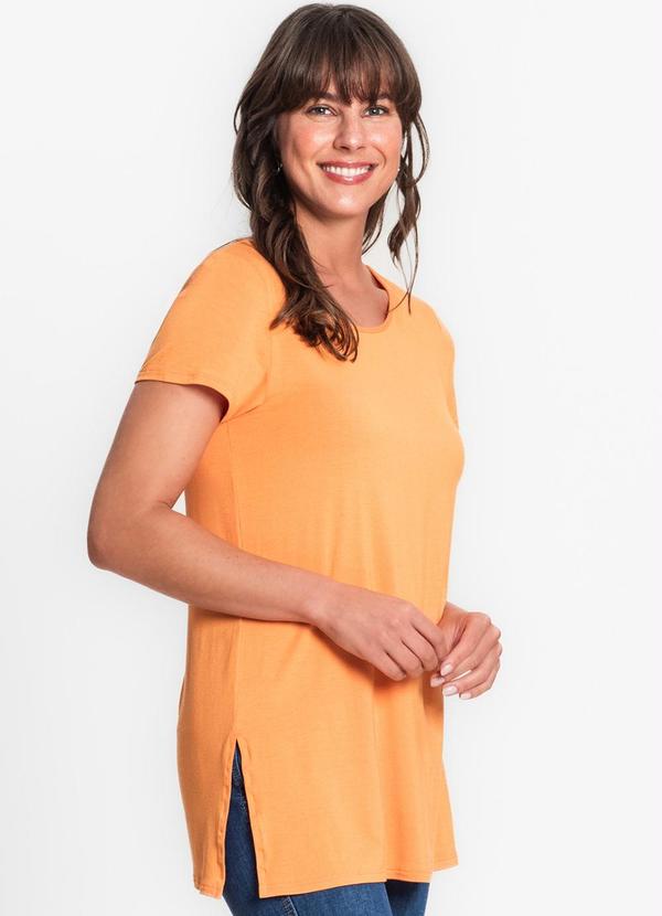 Rovitex - Blusa Viscotorcion Feminina Laranja