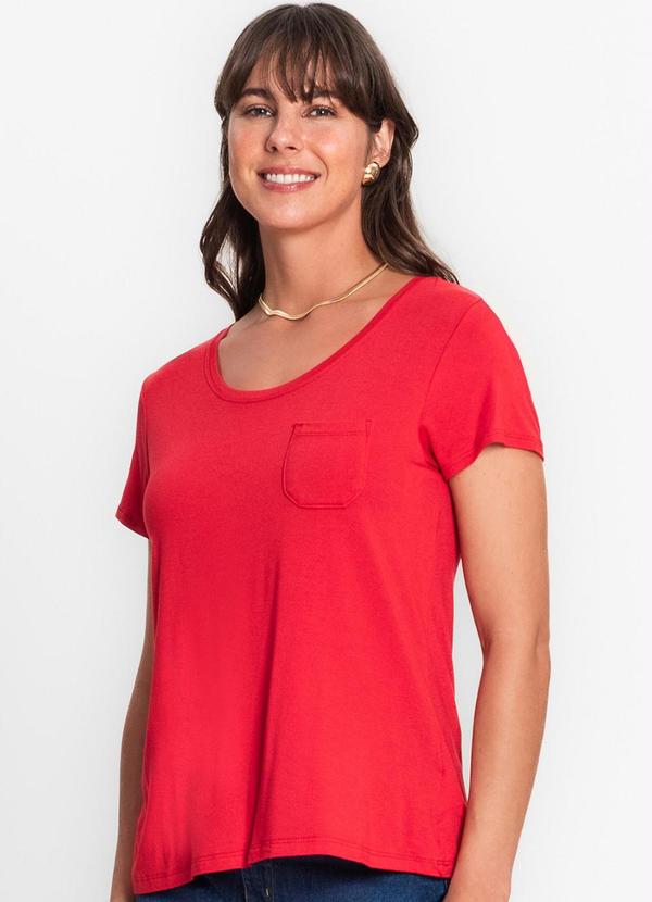 Rovitex - Blusa Viscotorcion Feminina Vermelho