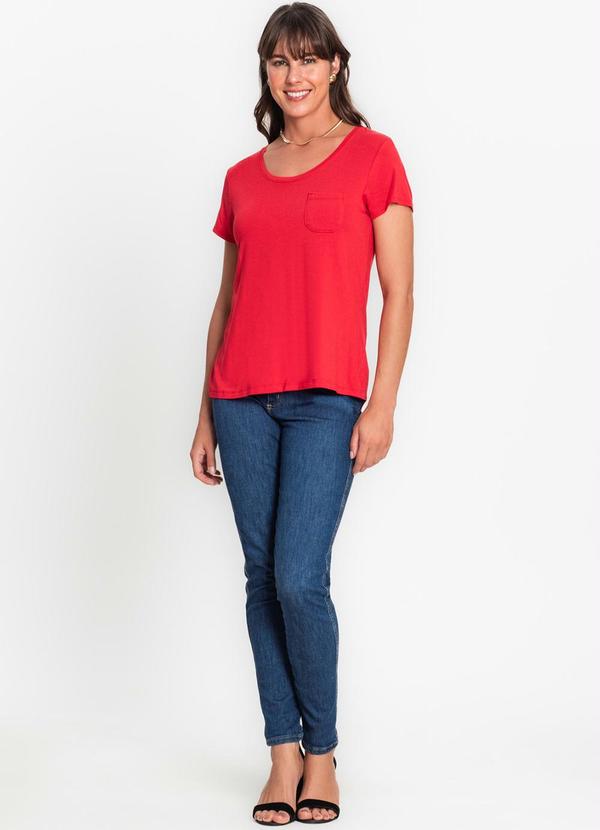Rovitex - Blusa Viscotorcion Feminina Vermelho 3