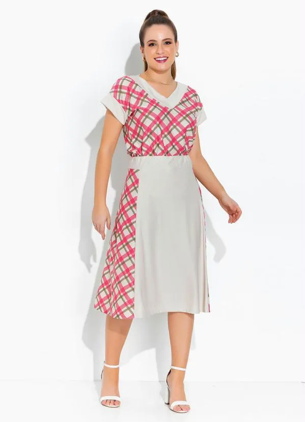 Rosalie - Blusa Xadrez Rosa Colete 3