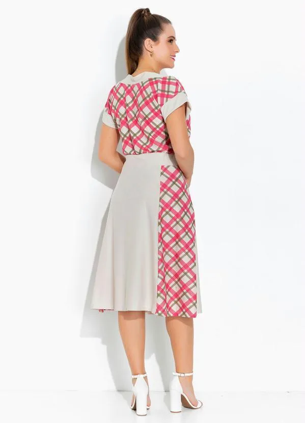 Rosalie - Blusa Xadrez Rosa Colete 4