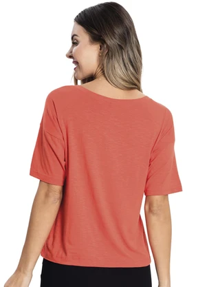 Rovitex - Blusa Feminina Andorra Flamê Básica Laranja - ROVITEX