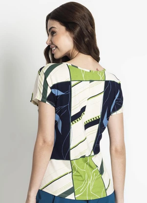 Rovitex - Blusa Feminina Manga Curta Azul - ROVITEX
