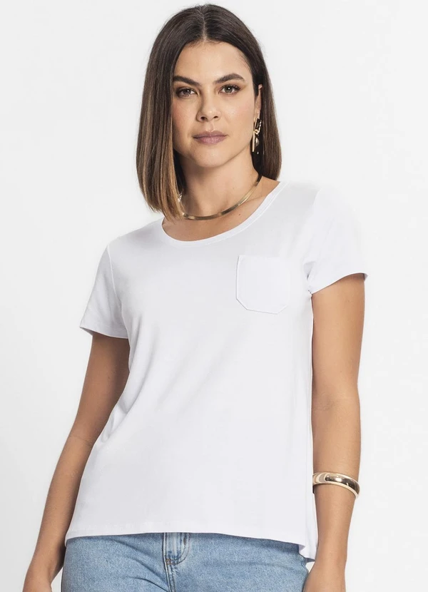 Rovitex - Blusa Básica Feminina Rovitex Branco