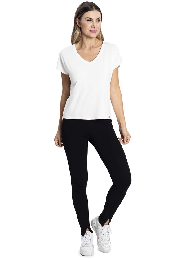 Rovitex - Blusa Básica Feminina Branco 3