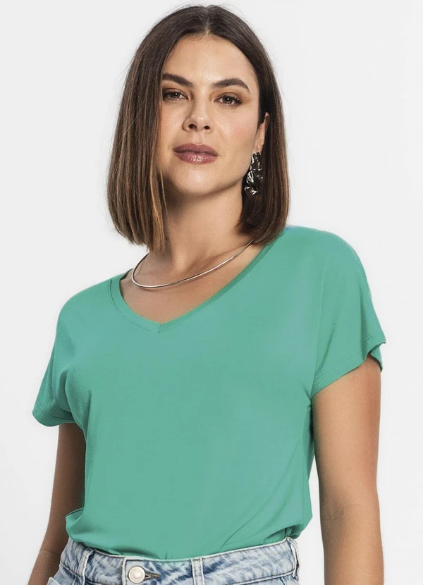 Rovitex - Blusa Básica Feminina Rovitex Verde