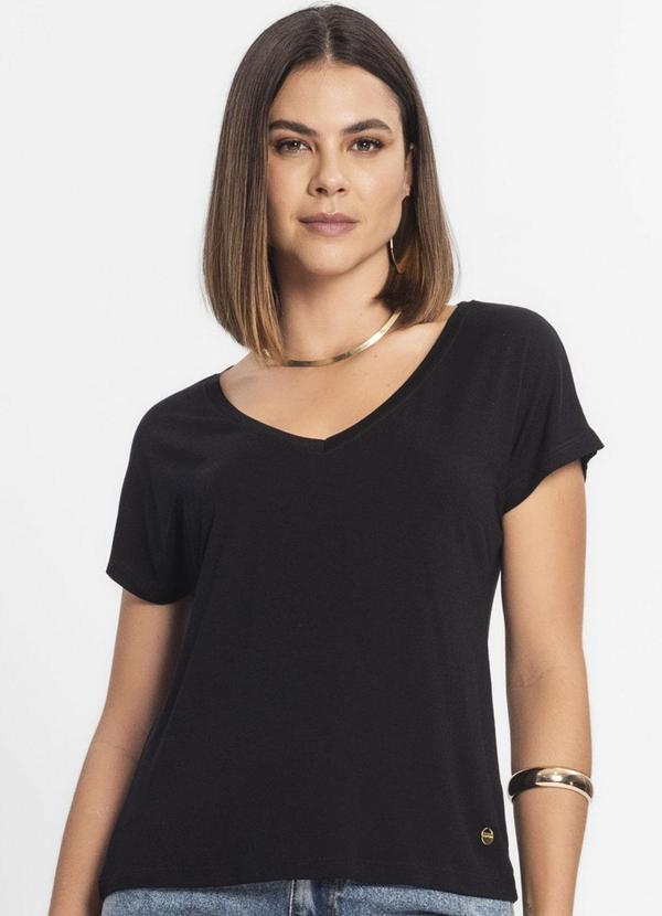 Rovitex - Blusa Básica Feminina Preto 1
