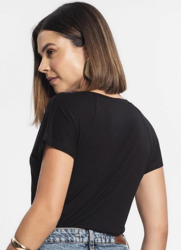 Rovitex - Blusa Básica Feminina Preto 2