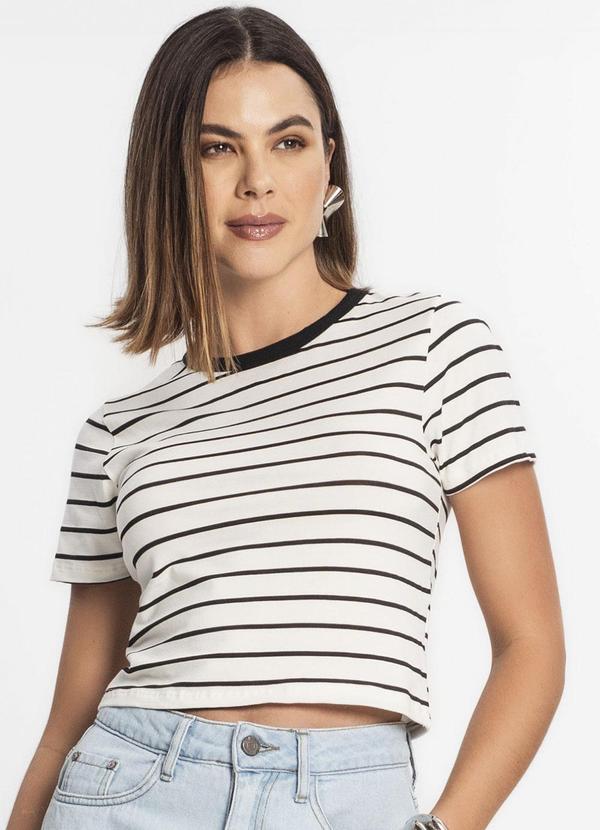 Rovitex - Blusa Básica Feminina Rovitex Off White