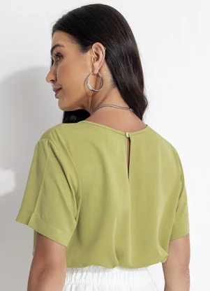 Fakini - Blusa em Viscose Verde - FAKINI