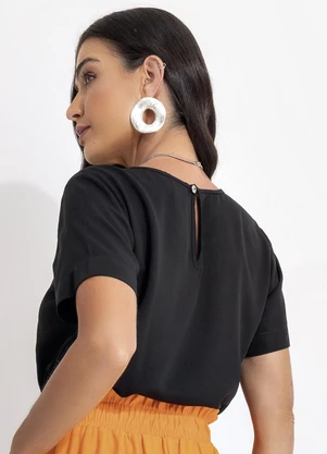 Fakini - Blusa em Viscose Preto - FAKINI