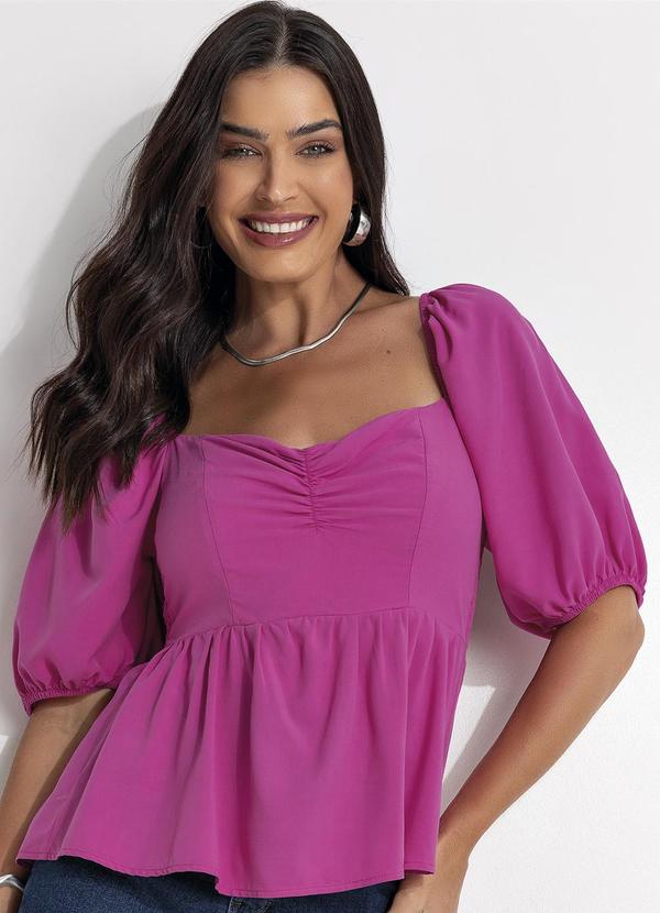 Fakini - Blusa em Viscose Rosa