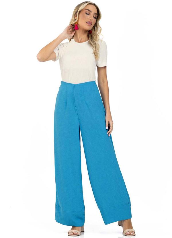 Endless - Calça Crepe Feminina Azul 3