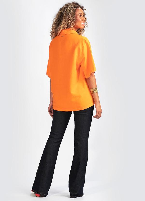 Colcci - Camisa em Viscolinho Laranja 4