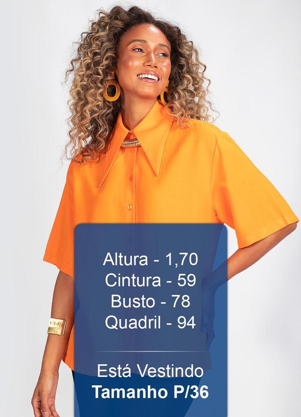 Colcci - Camisa em Viscolinho Laranja 5