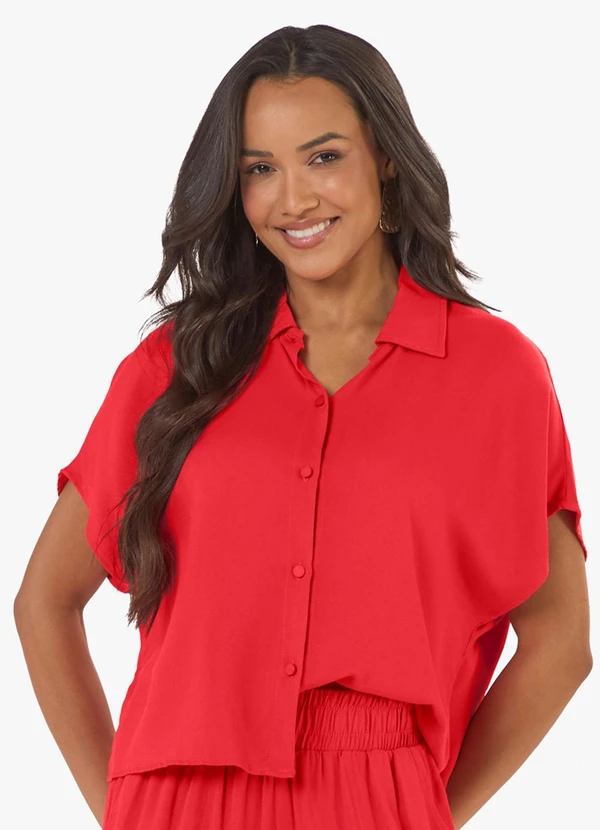 Rovitex - Camisa Feminina Malha Viscose Laranja