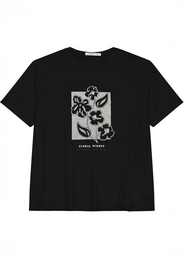 Secret Glam - Camisa Manga Curta Plus Size Preto 1