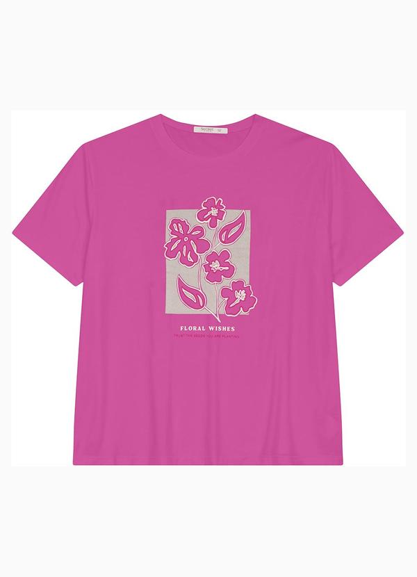 Secret Glam - Camisa Manga Curta Plus Size Rosa