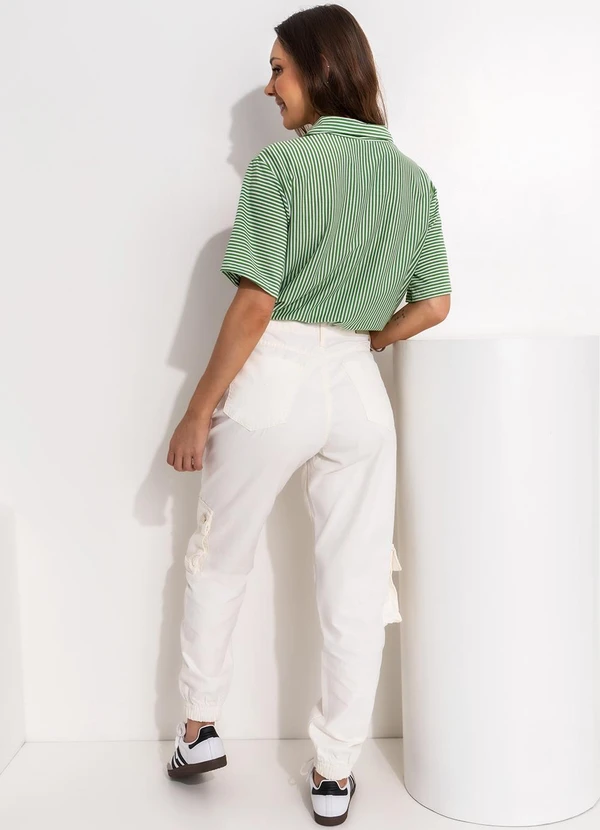 Bimini - Camisa Verde em Meia Malha Listrada 5