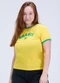 Vida Costeira - Camiseta Baby Look Brasil Copa Amarela Amarelo - variação: Amarelo