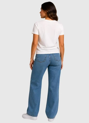 Infinita Cor - Camiseta Básica Feminina Algodão Bege - INFINITA COR