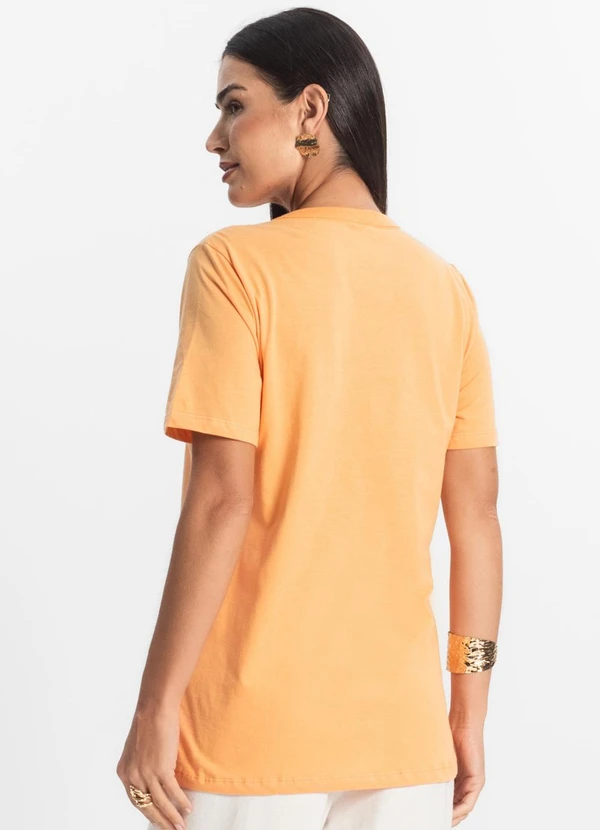 Rovitex - Camiseta Básica Unissex Laranja 2