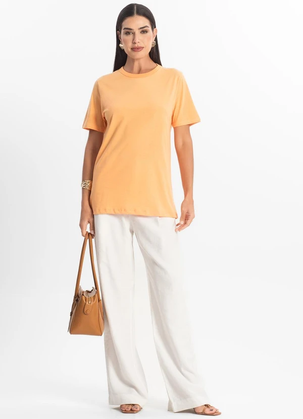Rovitex - Camiseta Básica Unissex Laranja 3