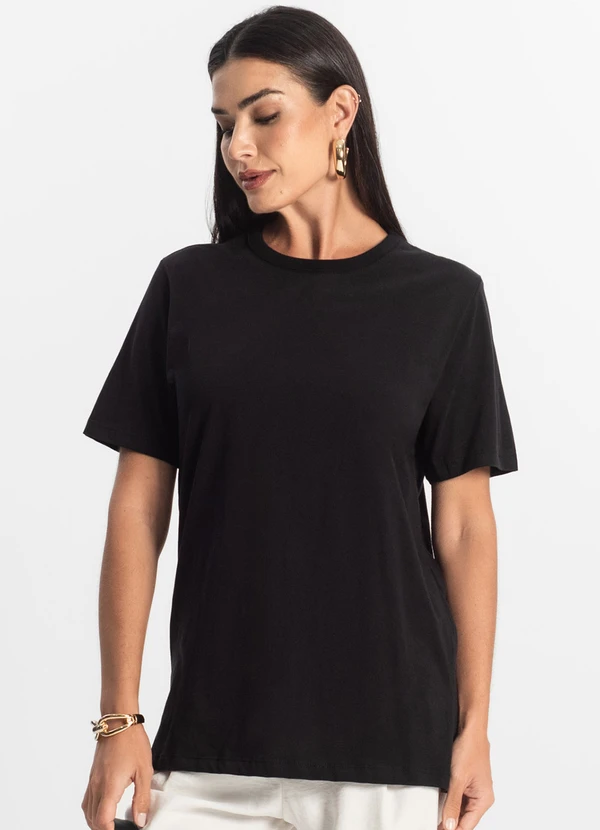 Rovitex - Camiseta Básica Unissex Preto