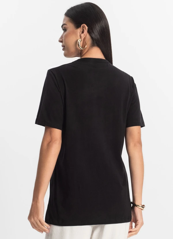Rovitex - Camiseta Básica Unissex Preto 2