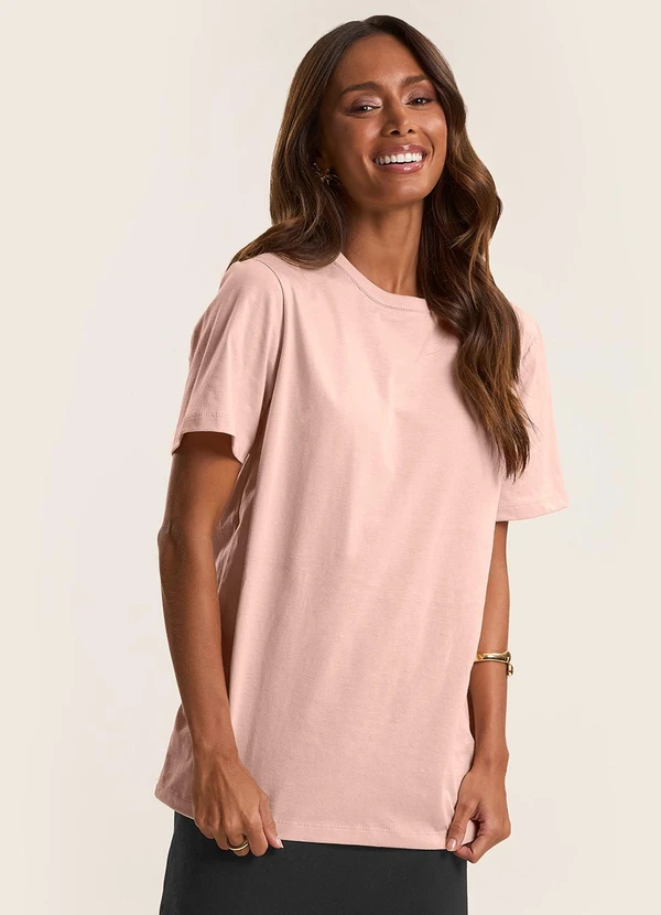 Rovitex - Camiseta Básica Unissex Rosa 2