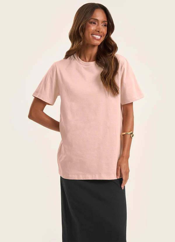 Rovitex - Camiseta Básica Unissex Rosa 5