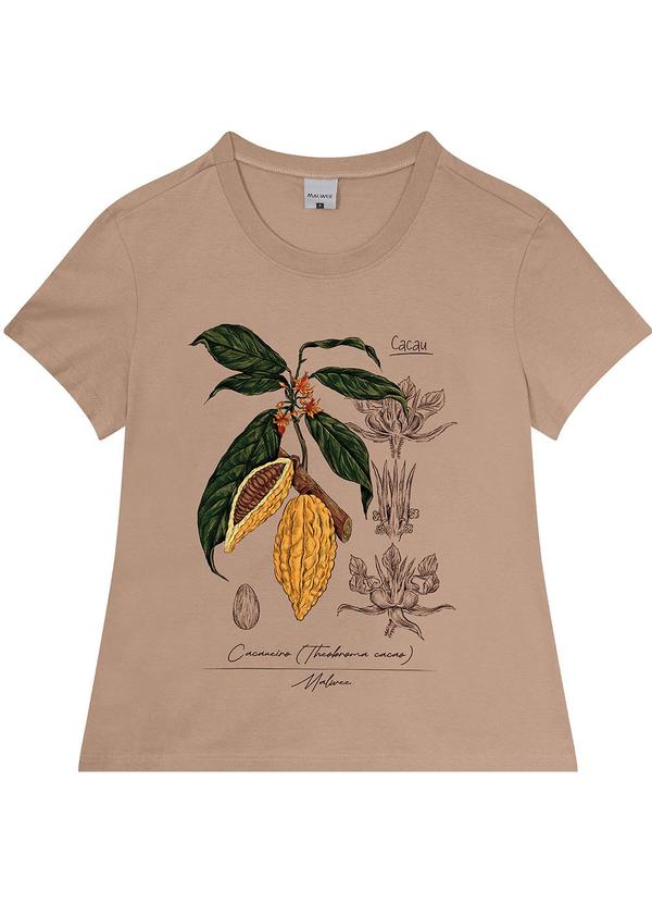 Malwee - Camiseta Bege Feminina Cacau 4