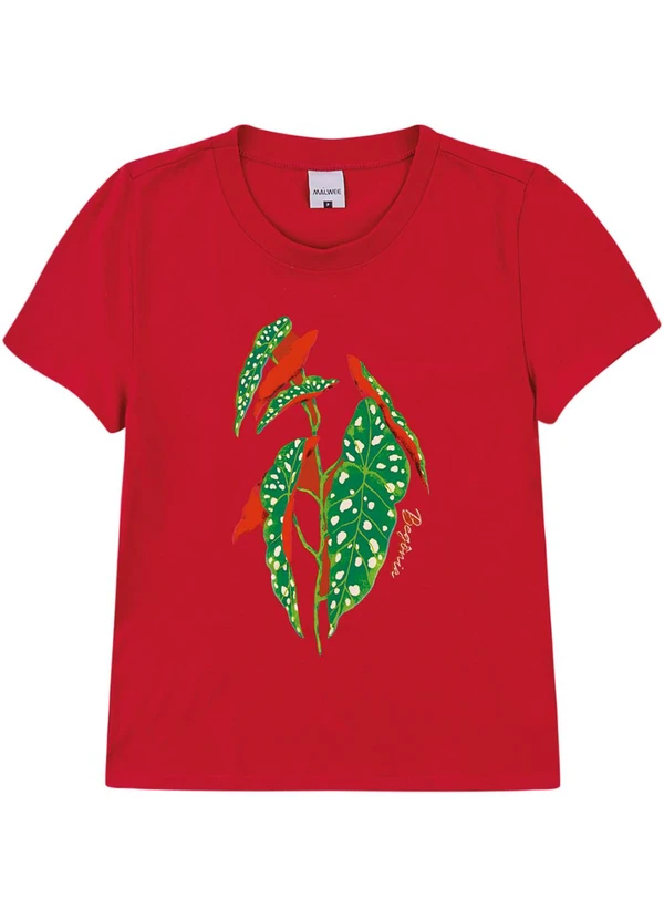 Malwee - Camiseta Begônia em Malha Vermelho 3