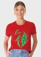 Malwee - Camiseta Calatheas em Malha Marrom Claro - variação: Vermelho