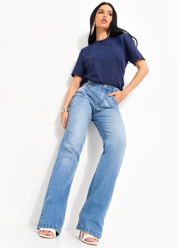 Colcci - Camiseta Bordada Azul 3