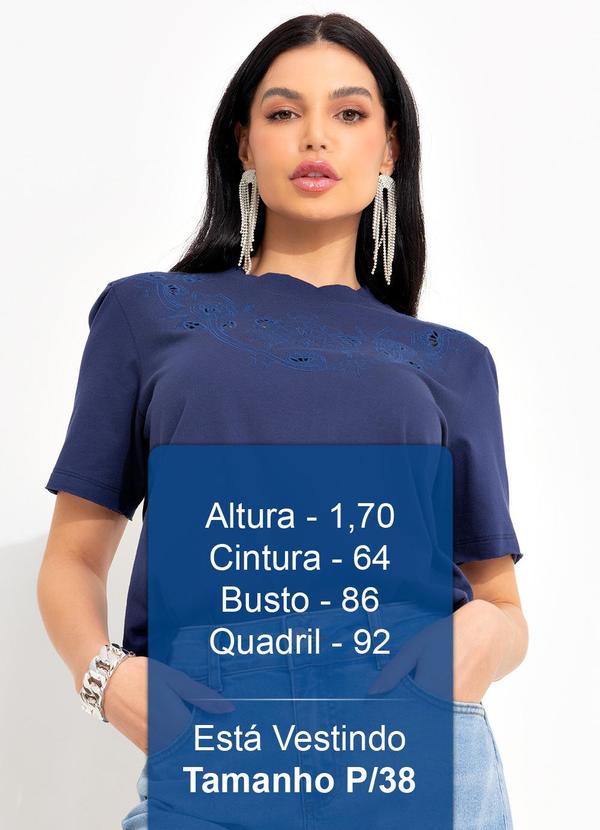 Colcci - Camiseta Bordada Azul 5