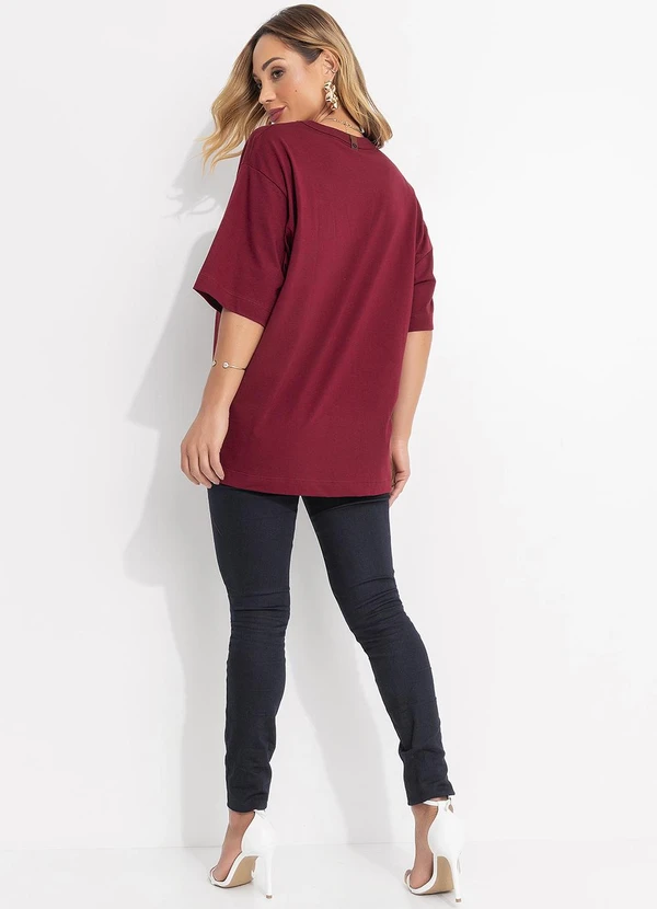 Colcci - Camiseta Bordô 4