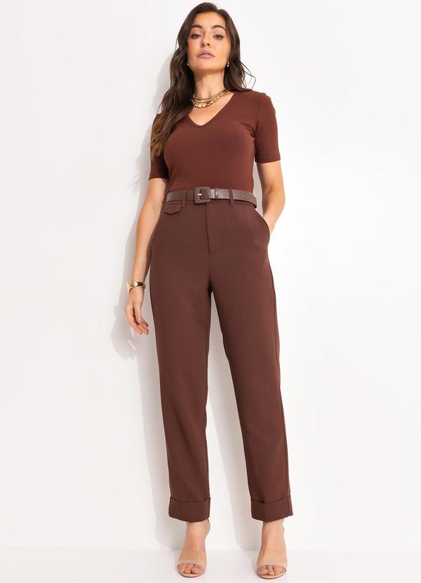 Colcci - Camiseta Canelada Marrom 3