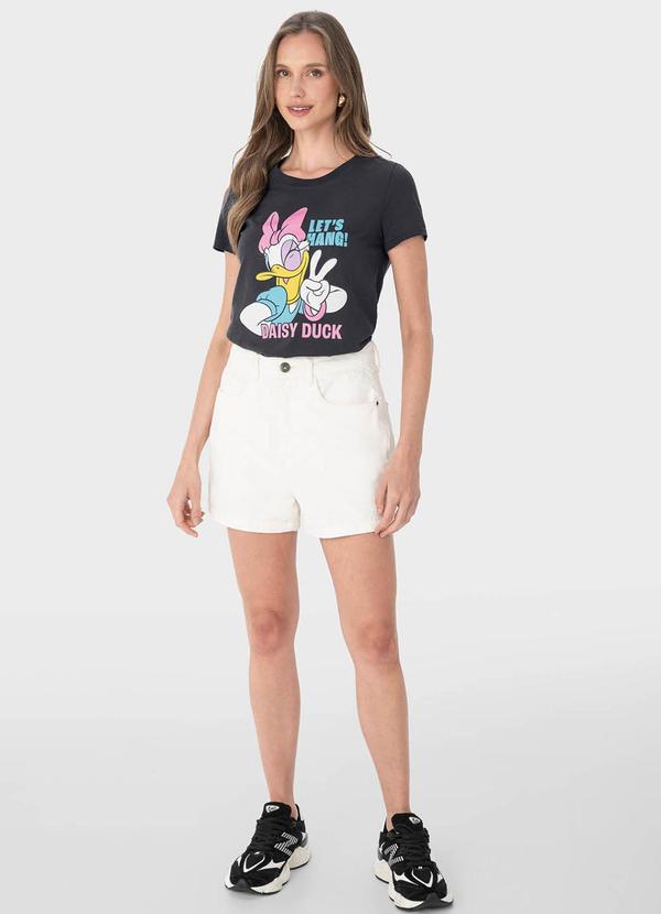 Malwee - Camiseta Cinza Grafite Baby Look Daisy Duck® 2