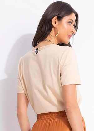 Colcci Jeans - Camiseta Cj Bege - COLCCI JEANS
