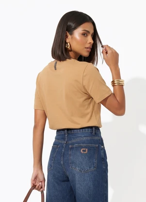 Colcci Jeans - Camiseta Cj Bege - COLCCI JEANS