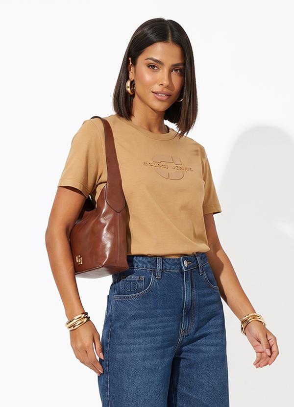 Colcci Jeans - Camiseta Cj Bege