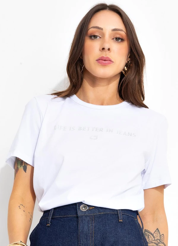 Colcci Jeans - Camiseta Cj Branco