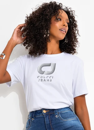Colcci Jeans - Camiseta Cj Branco - COLCCI JEANS