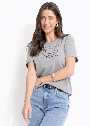 Colcci Jeans - Camiseta Cj Cinza - COLCCI JEANS