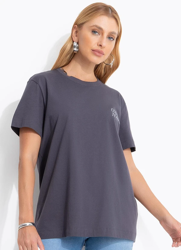 Colcci Jeans - Camiseta Cj Cinza