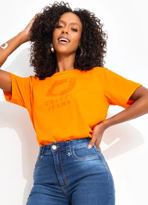 Colcci Jeans - Camiseta Cj Laranja - COLCCI JEANS