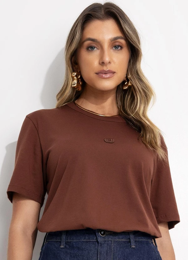Colcci Jeans - Camiseta Cj Marrom