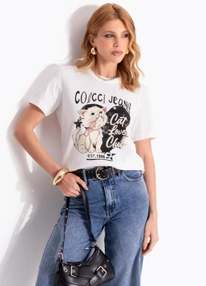 Colcci Jeans - Camiseta Cj Off White - COLCCI JEANS