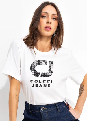 Colcci Jeans - Camiseta Cj Off White - COLCCI JEANS